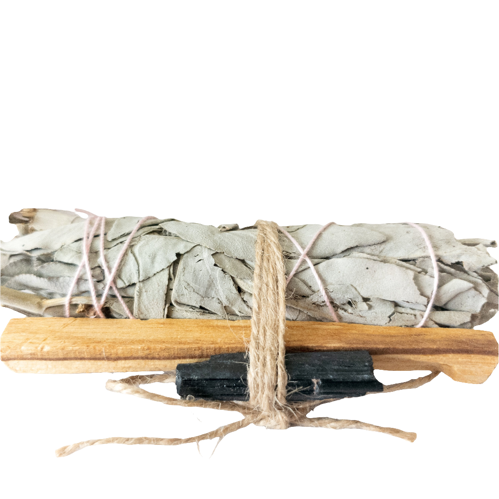 Palo Santo, Sage & Crystal Smudging Bundle